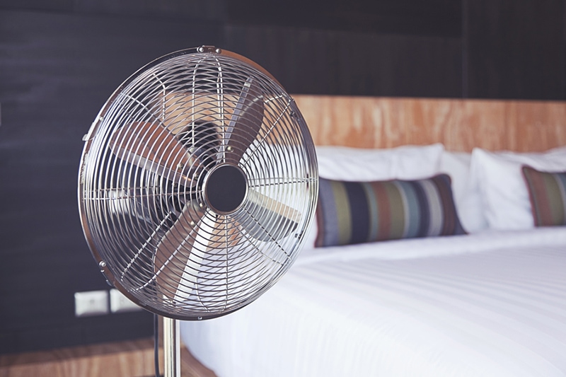 Electric Fan in Bedroom