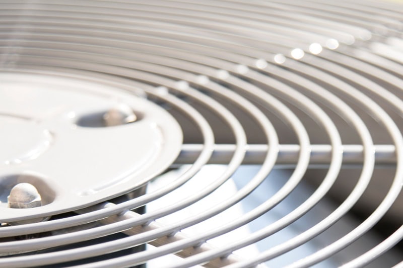 close-up of an air conditioner.